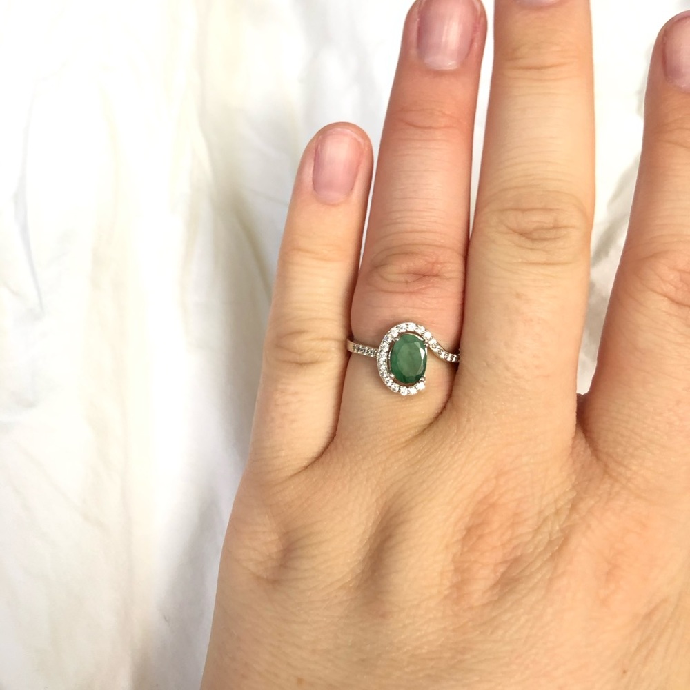 Emerald Engagement Ring - image 2